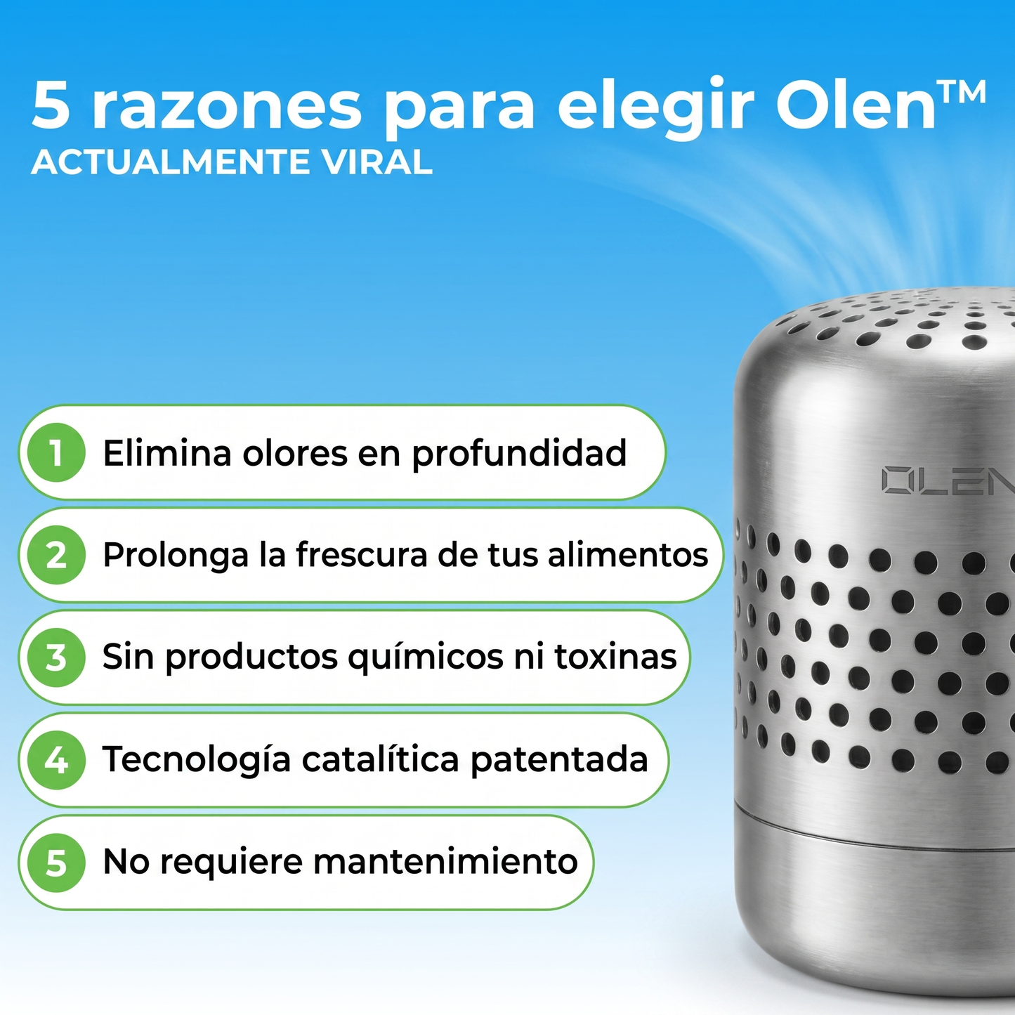 OLEN™ Purificador para frigorífico