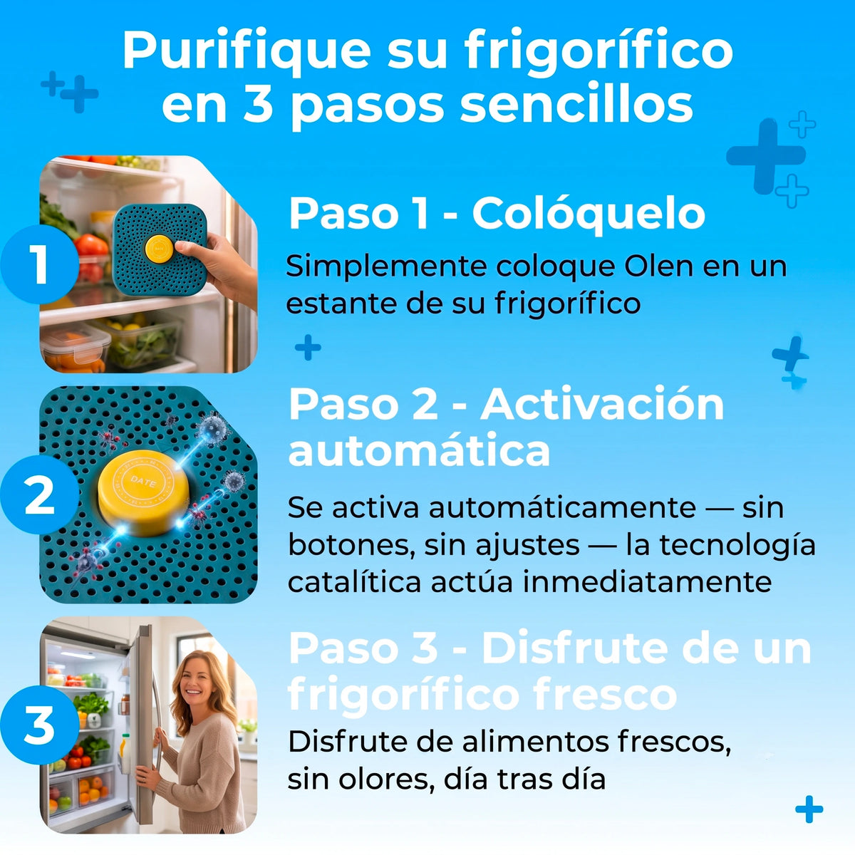 OLEN™ Purificador para frigorífico